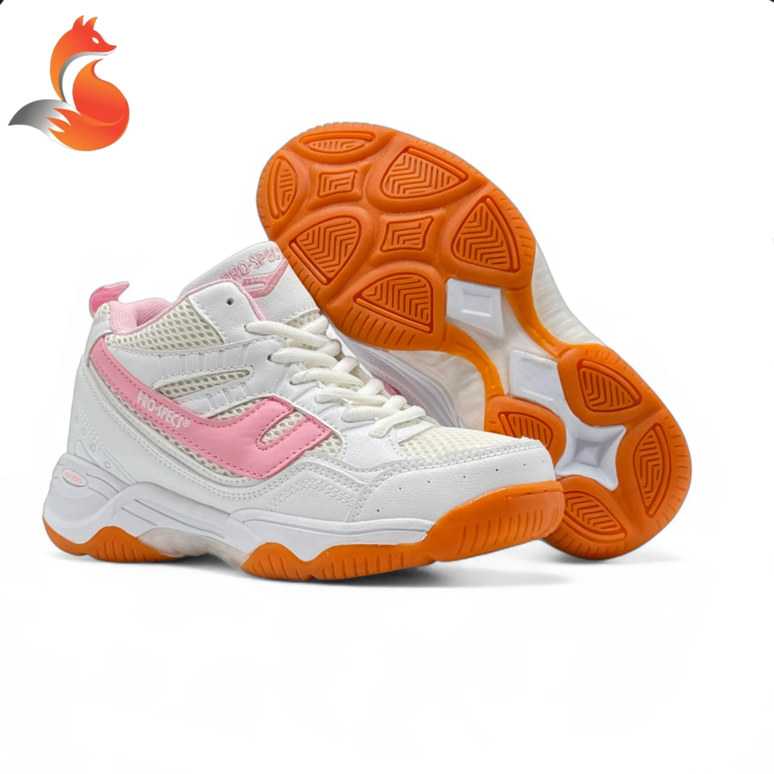 کفش والیبالی F سفید صورتی