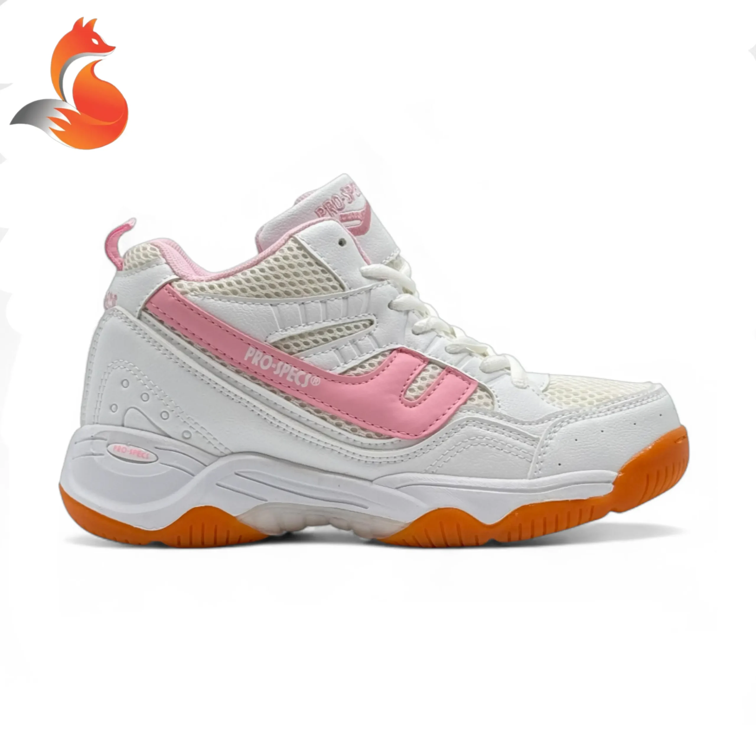 کفش والیبالی F سفید صورتی1