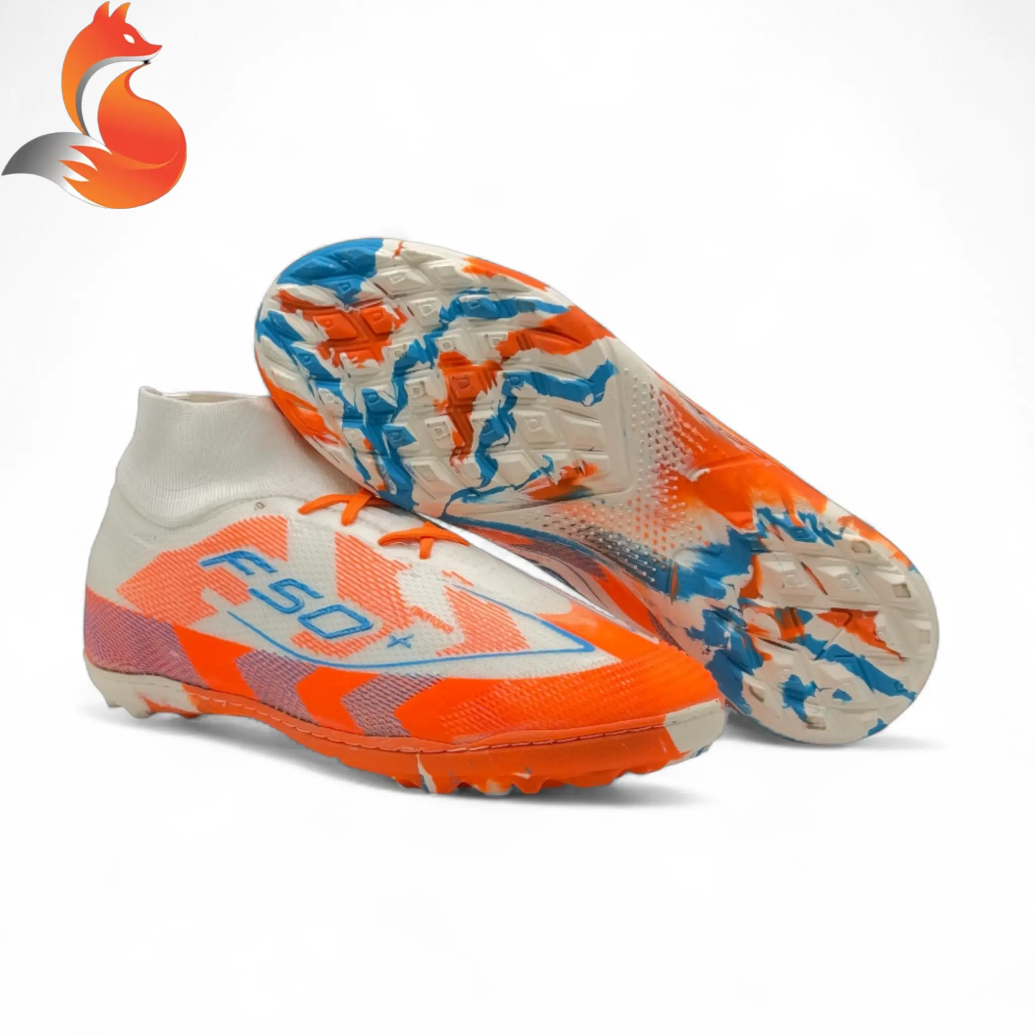 کفش چمن مصنوعی استوک ریز آدیداس اف پنجاه سفید نارنجی