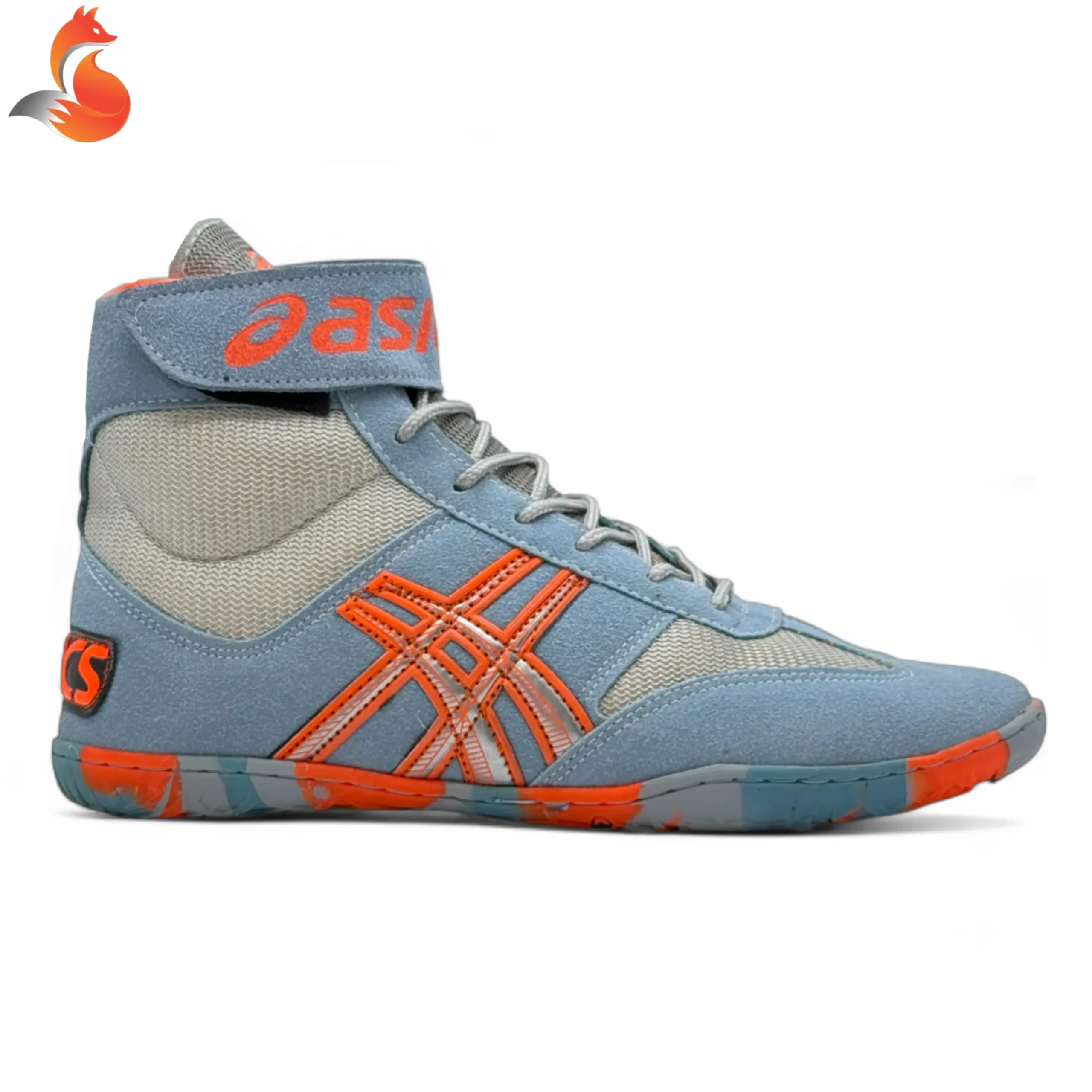 کفش کشتی اسیکس آبی نارنجی