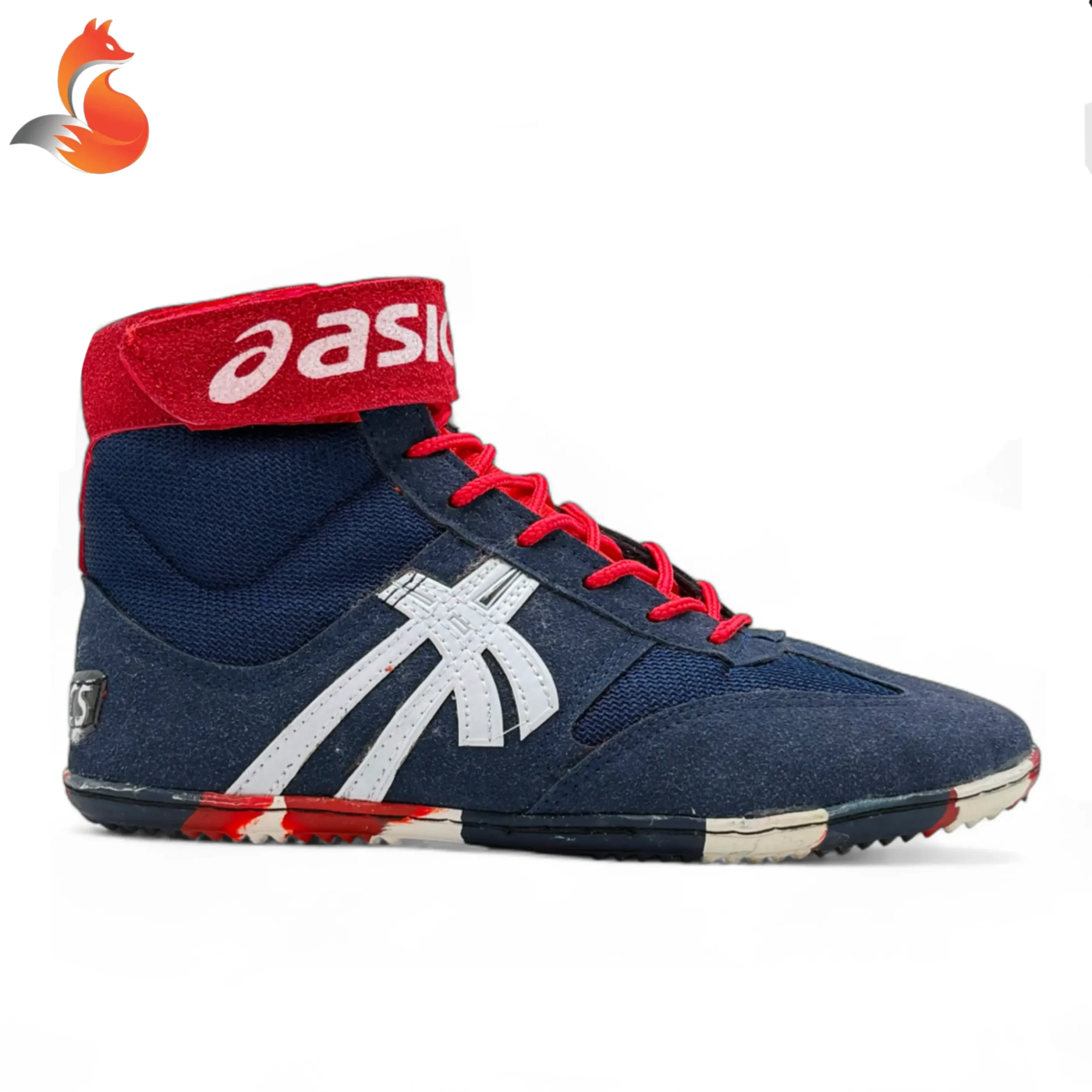 کفش کشتی اسیکس سرمه ای قرمز